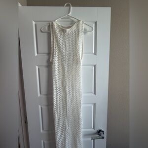 Beach Riot Cream Sleeveless Knit Coverup Dress